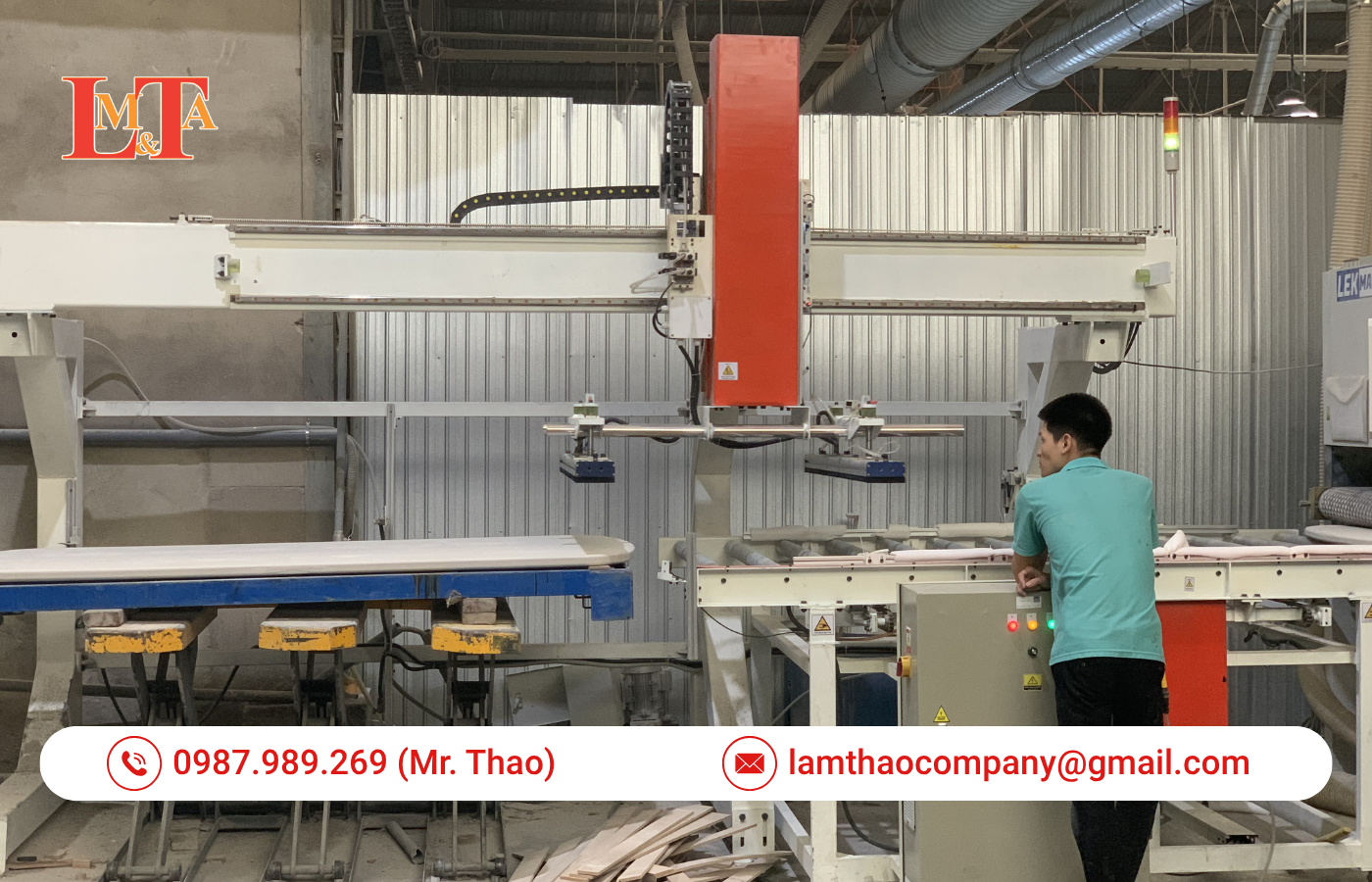 Hệ thống cấp xếp phôi tự động cho máy nhám thùng