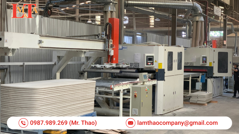 Hệ thống cấp xếp phôi tự động cho máy nhám thùng
